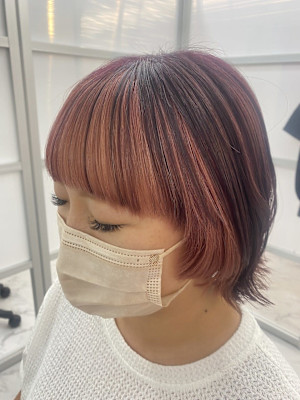 【浅草BINNA】ピンクフェイスフレーミングカラー