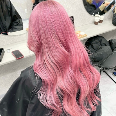 ペールピンク/髪質改善/ケアブリーチ/グラデーションカラー