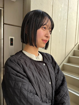 切りっぱなし ボブ