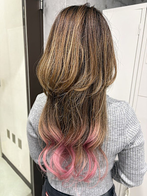 ウルフグラデーションピンク