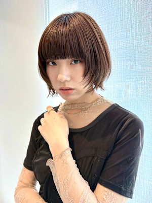 レイヤー　レイヤーボブ　くびれボブ　フェイスレイヤー　ボブ