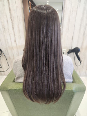 ロング　アッシュグレージュ