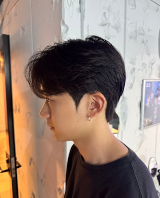 センターパート　【ダウンパーマ】