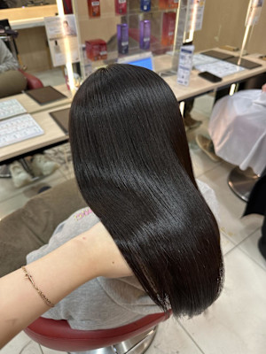 透明感カラー/ブリーチなしWカラー/髪質改善/伊勢原