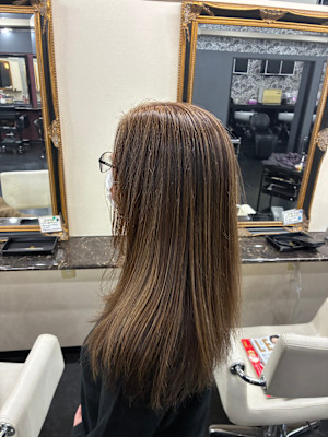 白髪ぼかしハイライト　渋沢白髪ぼかし　カラー　ケアブリーチ