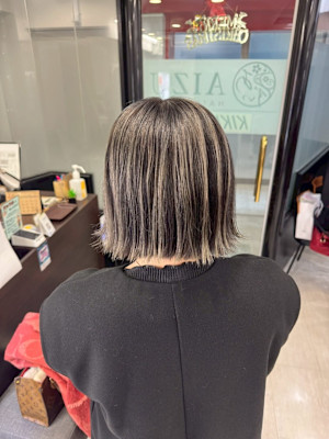 白髪ぼかしハイライト