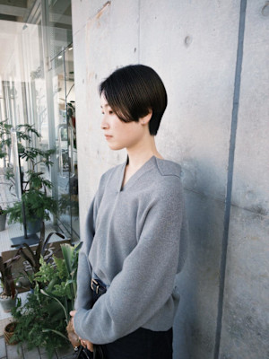 ショート／センターパート