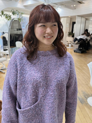 ミディアムレイヤー×オレンジブラウン