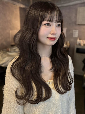《巴結生》アッシュブラウン/透明感カラー/エクステ