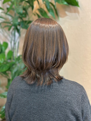 やわらか透け感レイヤーボブ30代40代50代/AVEDA静岡