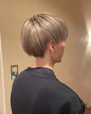 ミルクティーアッシュベージュメンズマッシュ静岡20代30代