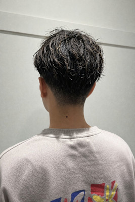 ハイライトウェーブ・ショートメンズスタイル