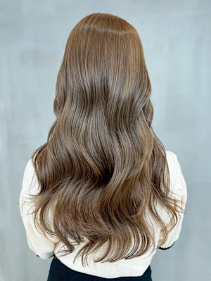 オリーブベージュミルクティー韓国ヘア_ba567881