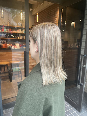 たっぷりハイライトのベージュカラー♪