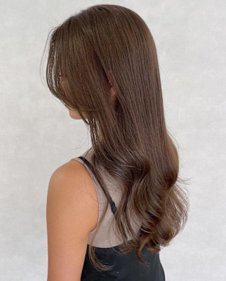 カーテンバング/スモーキーブラウン/ダークブラウン