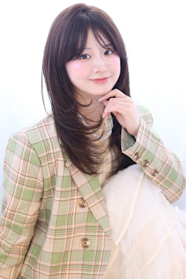 20代30代40代イメチェンロングレイヤーシースルーバング