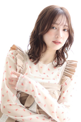 大人ガーリー◎ミディアム◎デジタルパーマ