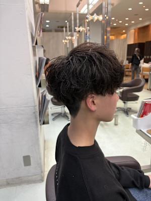 メンズ無造作パーマ