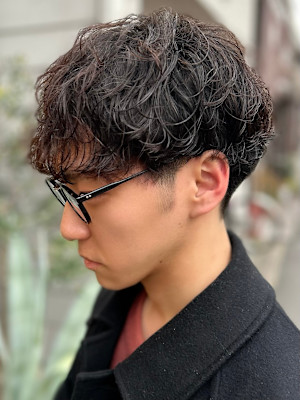 髪質改善20代30代 大人似合わせメンズシャドウパーマ 京都