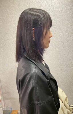 レディースレイヤースタイルインナーカラーラベンダーカラー