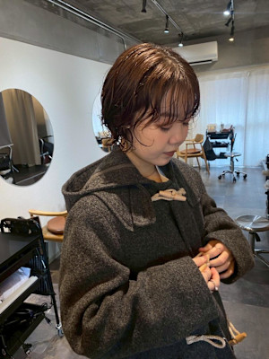 ボブパーマ/大人ボブ/ニュアンス/20代