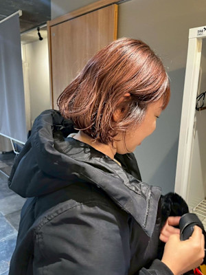 ボブ/ピンクベージュ/スプリングカラー/20代