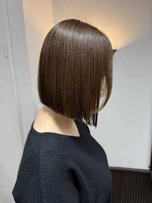アサミ＊【新潟/万代】タッセルボブ × 縮毛矯正