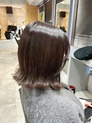 外ハネナチュラルブラウンカラー