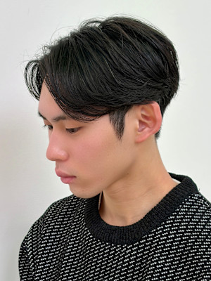 曲がる縮毛矯正 × センターパート