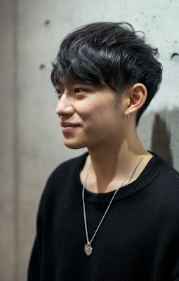 ナチュラル質感。　無造作ショートマッシュ