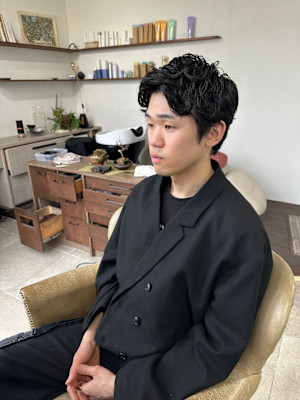 刈り上げないメンズルーズパーマ