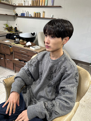 カットのみできまる！！シースルーマッシュ