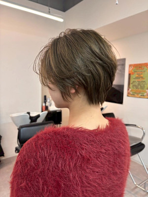 大人ショート/ニュアンスベージュ/20代