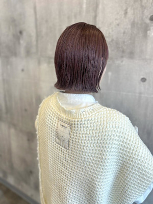 ラベンダーピンク×切りっぱなし《ARCH Mayu》