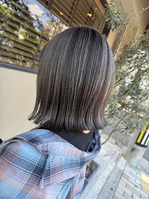 グレージュ　アンブレラカラー