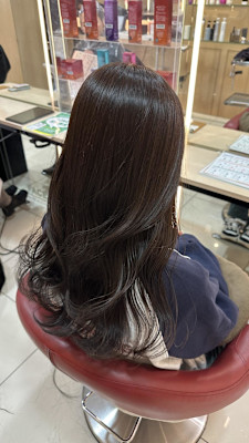 透明感カラー/ブリーチなしWカラー/髪質改善/伊勢原