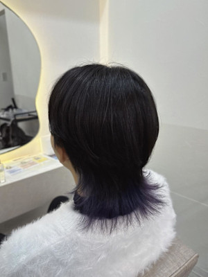 紫インナーカラーウルフカット♪あゆむ