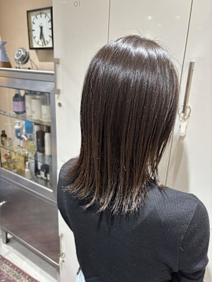 外ハネナチュラルヘアー