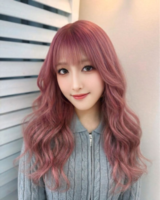 ハッシュカット/顔周りカット/ダークブラウン/