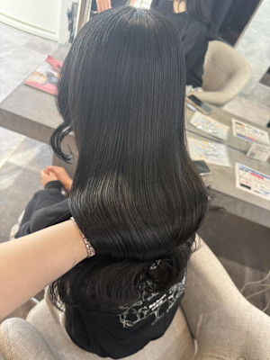 ハッシュカット/顔周りカット/ダークブラウン/