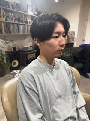 乾かすだけできまる！！メンズセンターパート