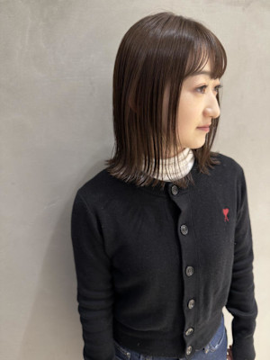 髪質改善カラー/髪質改善トリートメント/ミディアム