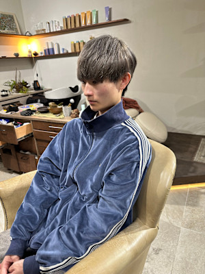 シルバーカラー×メンズマッシュ