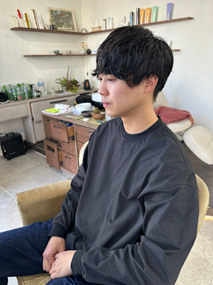 メンズマッシュ×シャドウパーマ
