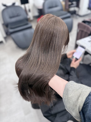 ブリーチなしで叶う♪オリーブベージュ♪