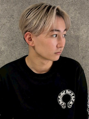 メンズカット ブロンズカラー ブリーチダブルカラー 20代