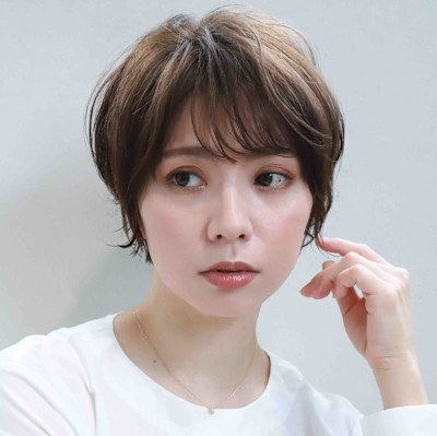 マッシュショートベージュ