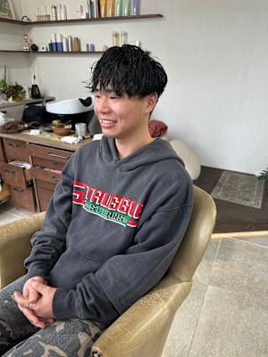 メンズマッシュ×ツイストスパイラルパーマ