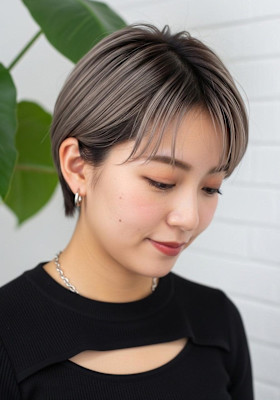 ベリーショートカット/大人かわいい/シャドールーツ/韓国巻き