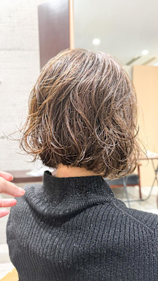 ミニボブ×パーマ　【池袋駅/池袋西口/要町】